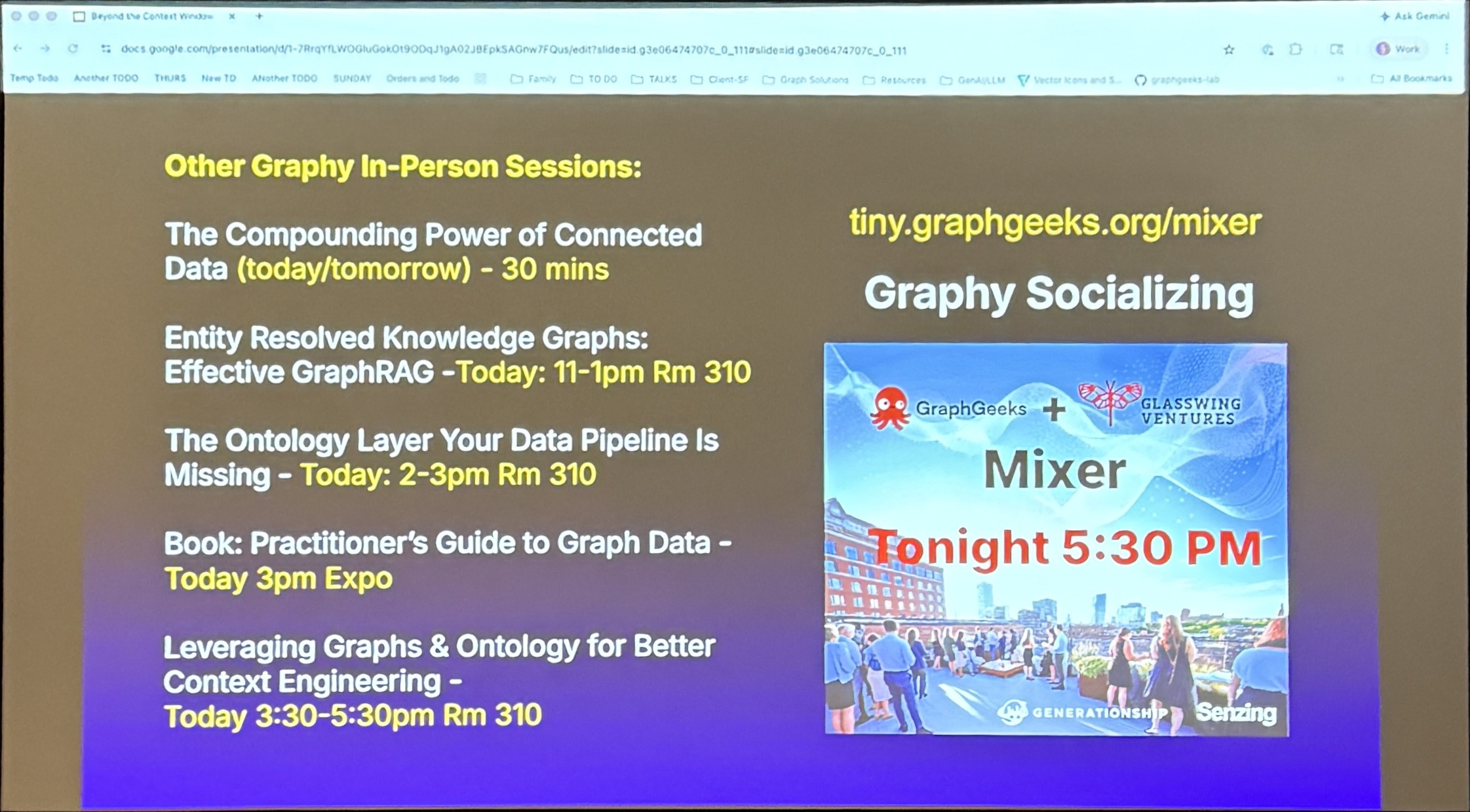 Slide 44 — Other Graph Sessions / Community